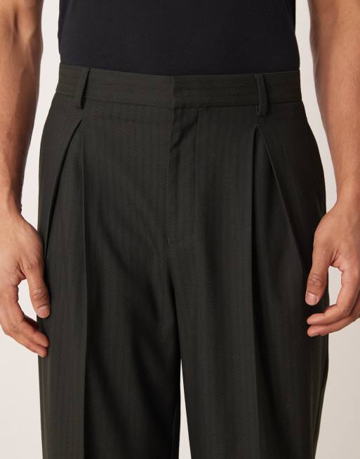 ASOS DESIGN - Mørke habitbukser med brede ben, 5 af 5
