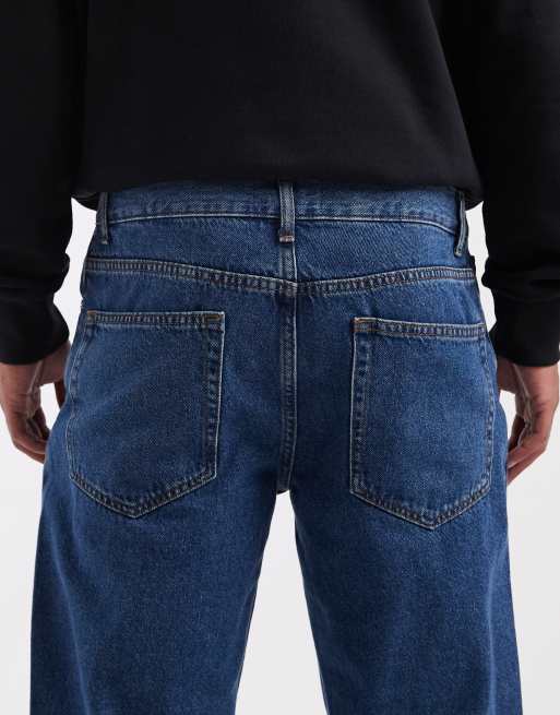 ASOS DESIGN - Mørkeblå jeans med svaj og brede ben, 4 af 5