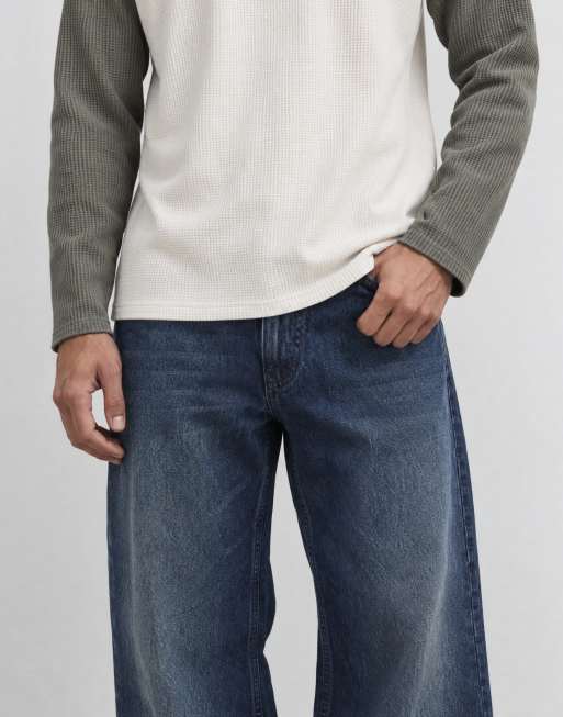 ASOS DESIGN - Mørkeblå jeans med svaj og brede ben, 6 af 10