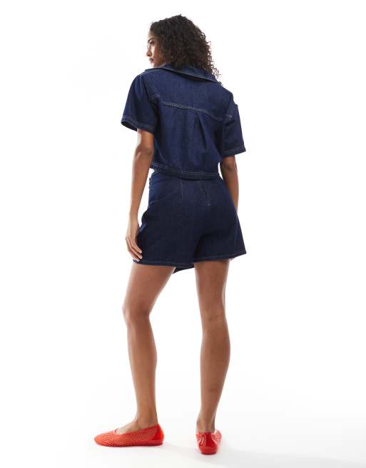 ASOS DESIGN - Mørkeblåt skort i denim - Del af sæt, 3 af 5