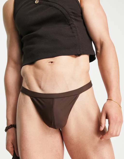 ASOS DESIGN - Mørkebrun bade-G-streng