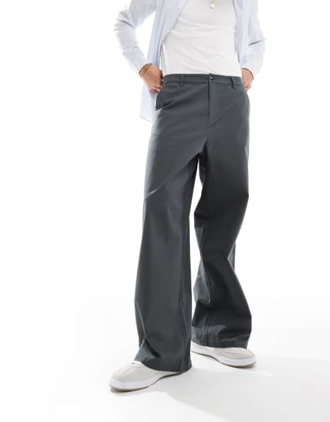 ASOS DESIGN - Mørkegrå løstsiddende chinos - view 1