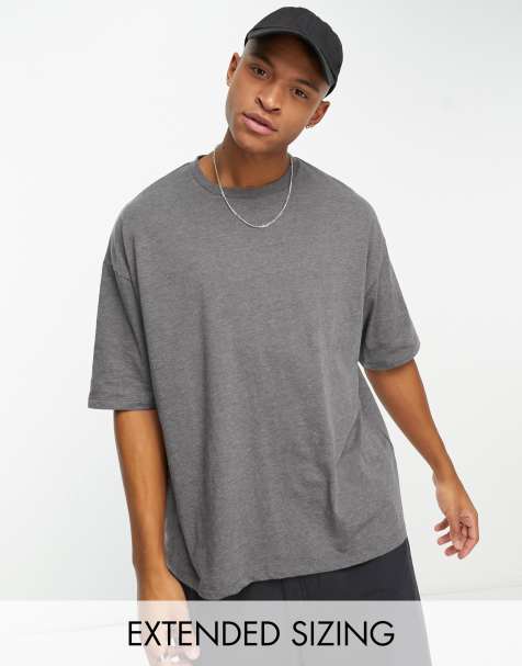 ASOS DESIGN - Mørkegråmeleret oversized t-shirt - view 1