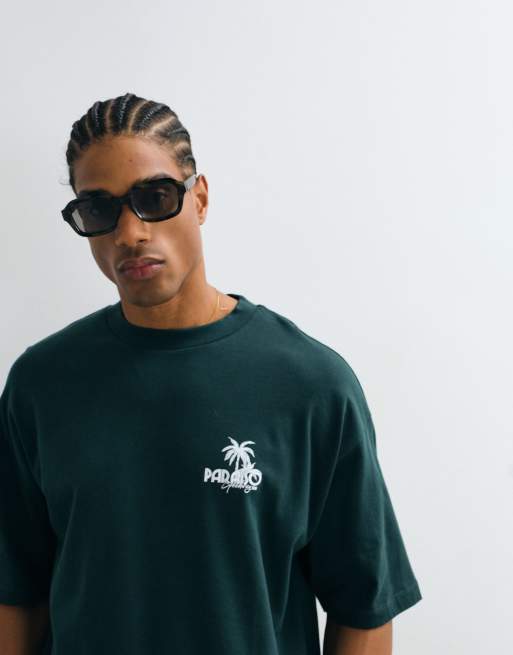 ASOS DESIGN - Mørkegrøn oversized T-shirt med print af racerbil, 5 af 5