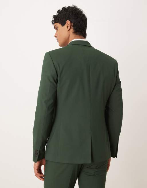 ASOS DESIGN - Mørkegrøn skinny habitjakke, 3 af 5