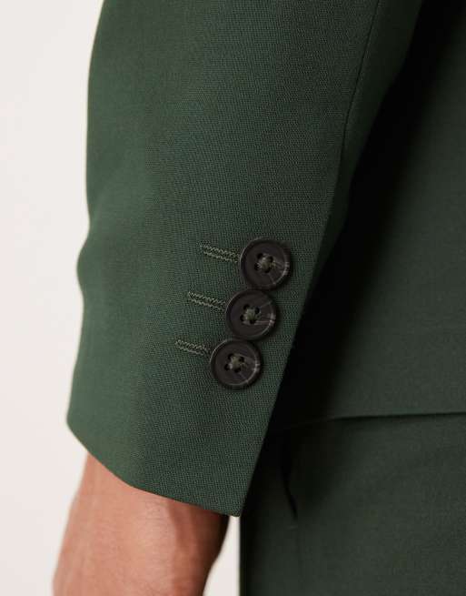ASOS DESIGN - Mørkegrøn skinny habitjakke, 5 af 5