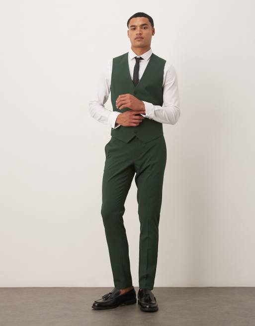 ASOS DESIGN - Mørkegrøn skinny-habitvest, 2 af 5