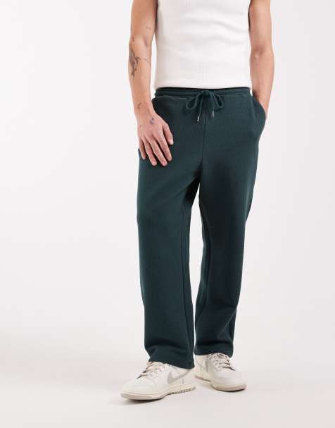 ASOS DESIGN - Mørkegrønne afslappede tapered joggingbukser - view 1