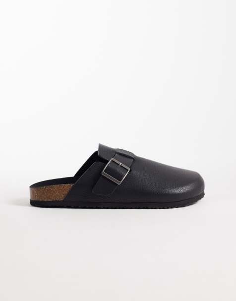 ASOS DESIGN - Muiltjessandalen met kurken zool in zwart - view 1