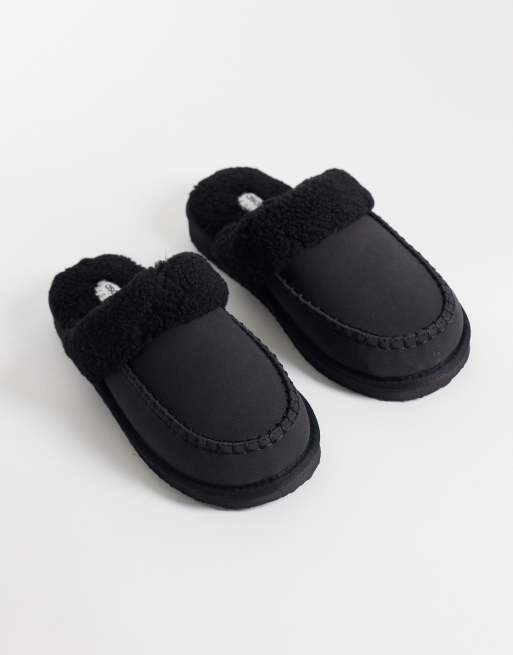 ASOS DESIGN mule à col noire avec détail de surpiqûre sellier, 2 de 4