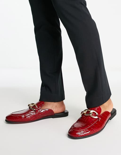 Asos hot sale red loafers