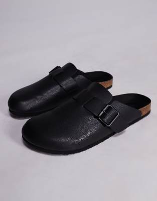 Asos Design Mule Clog Sandals In Black