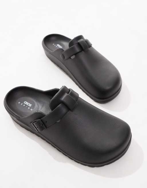 ASOS DESIGN mule clog sandals in black, 4 of 4