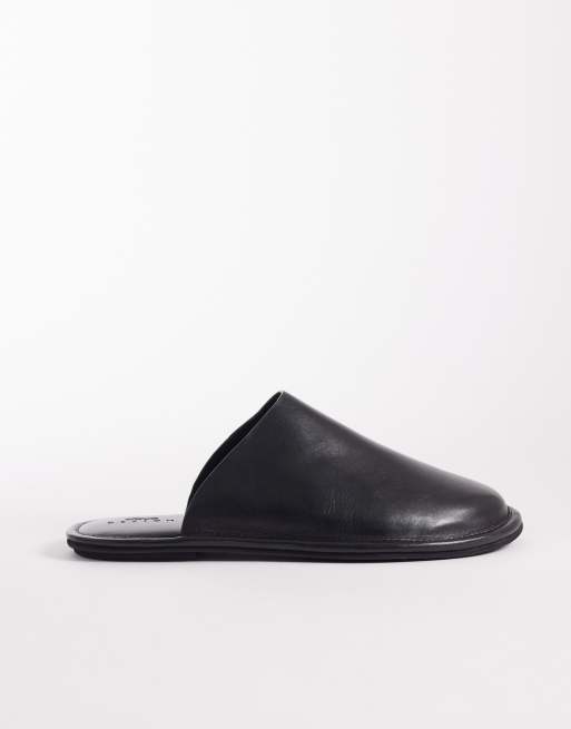 ASOS DESIGN mule in black leather, 3 of 4