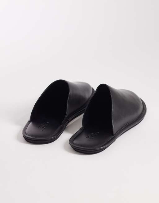 ASOS DESIGN mule in black leather, 4 of 4