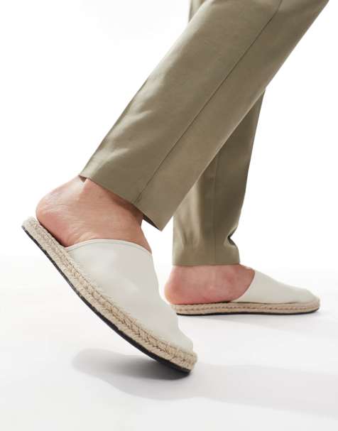 ASOS DESIGN mule loafer espadrilles in white - view 1