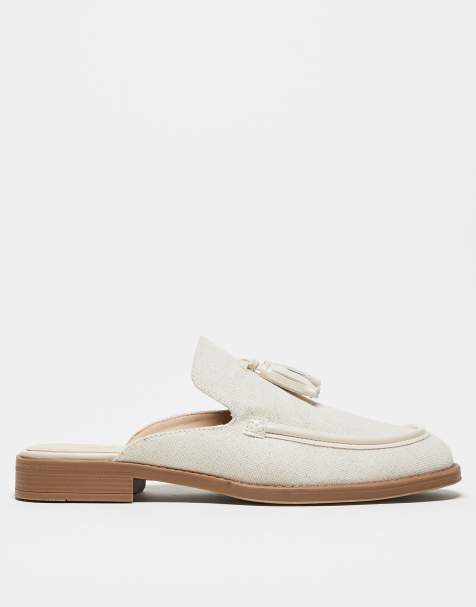 ASOS DESIGN - Mule-loafers i hørblanding - view 1