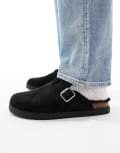 [ASOS DESIGN] ASOS DESIGN mule loafers in black with faux-fur lining 46 BLACK