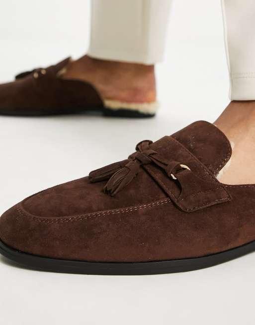 Suede store mule loafers