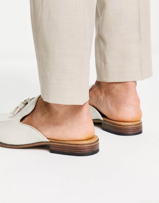 ASOS DESIGN loafers in brown faux suede with natural sole