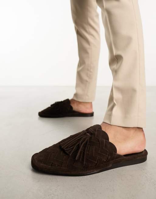 Suede sales mule loafers