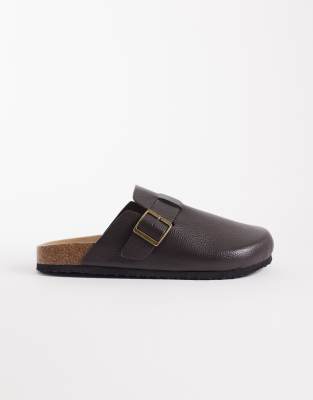  mule sandals with cork sole  tumbled bonded leather