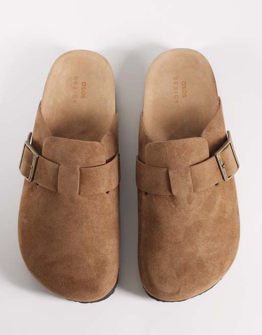 ASOS DESIGN mule sandals with cork sole in mole bonded suede, 2 of 4
