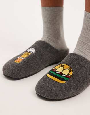 Asos Design Mule Slippers In Black