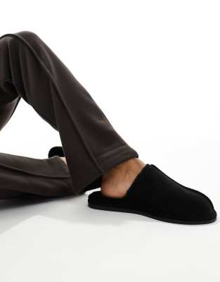 Asos Design Mule Slippers In Black