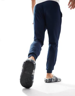 Asos Design Mule Slippers In Blue