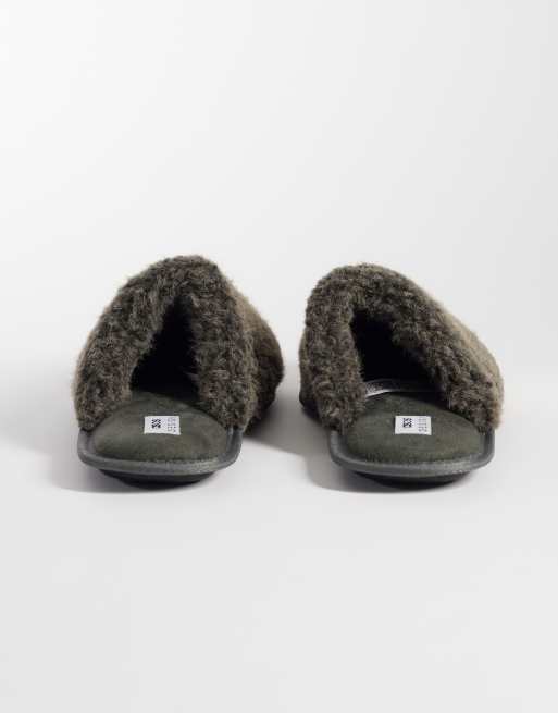 ASOS DESIGN mules chaussons doublés sherpa en mocha, 4 de 4