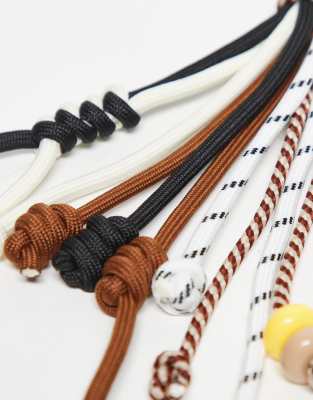 Asos Design Multi Bungee Bag Charm In Multi