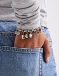 [ASOS DESIGN] ASOS DESIGN multi charm bracelet in silver tone No Size SILVER