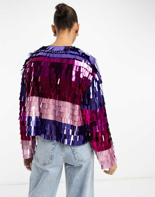 Sequin jacket outlet multicolor