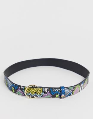 snake print waist belt