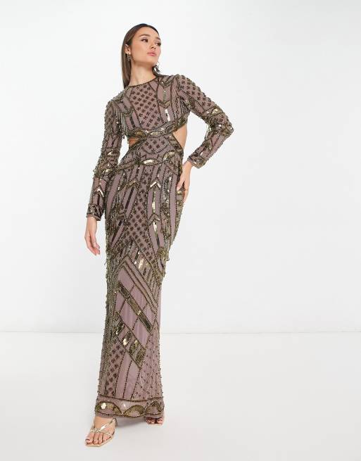 Embellished maxi dress clearance asos