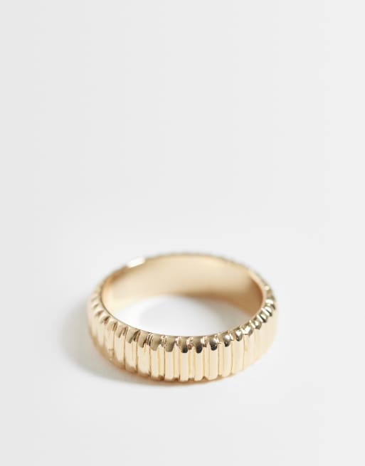 ASOS DESIGN multi-pack of mixed rings in gold tone, 3 of 3