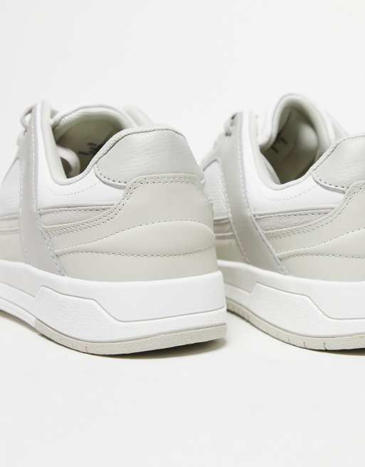ASOS DESIGN multi panelled trainers in white and grey, 3 of 4