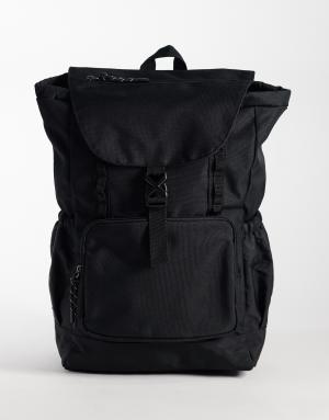 ASOS DESIGN multi-pocket backpack in black