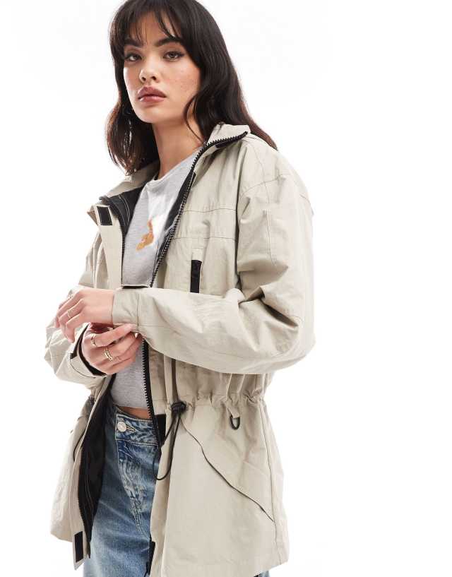 ASOS DESIGN - multi pocket hiking jacket in sand