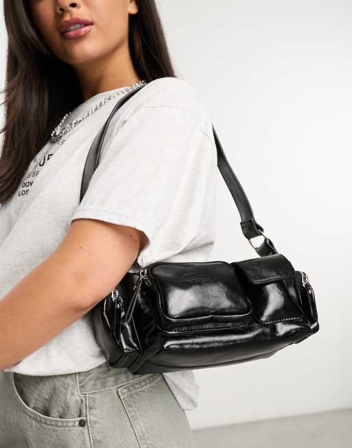 ASOS DESIGN multi pocket shoulder bag in black | ASOS