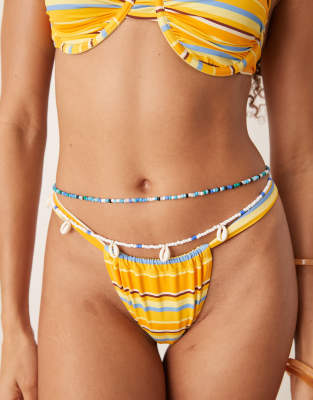 Asos Design Multi Row Beaded Belly Chain