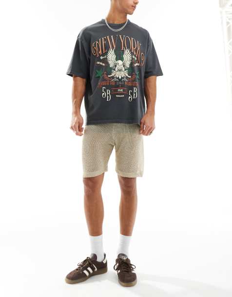 ASOS DESIGN - Multifarvede shorts i metallisk mesh-strik - view 1