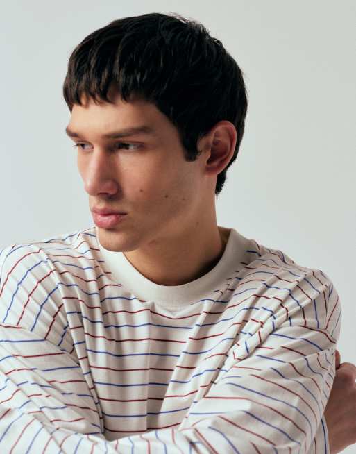 ASOS DESIGN - Multifarvet T-shirt med lange ærmer og striber i regular fit, 4 af 5