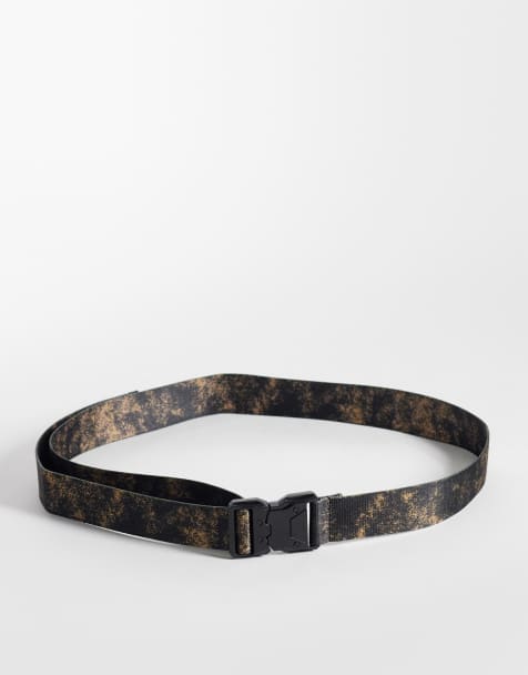 ASOS DESIGN - Multifarvet vævet utility-bælte med camouflageprint og metalspænde - view 1