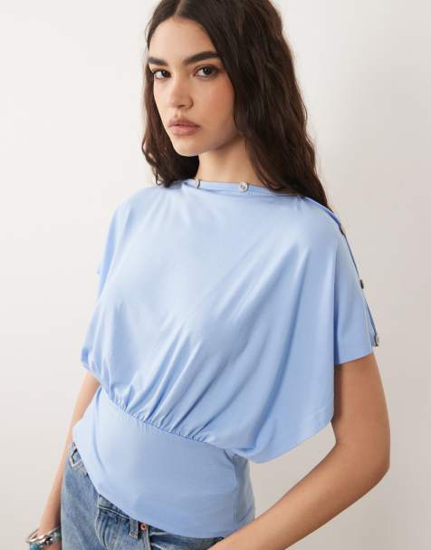 ASOS DESIGN - Multifunctionele top met knoopsluiting in lichtblauw - view 1