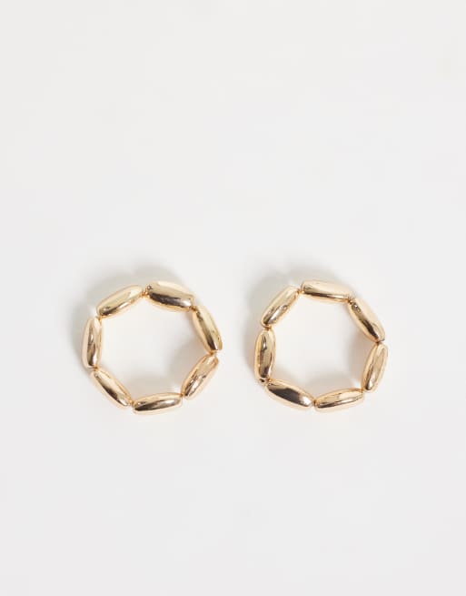 ASOS DESIGN Multipack dehnbarer Ringe in Goldoptik, 3 von 3