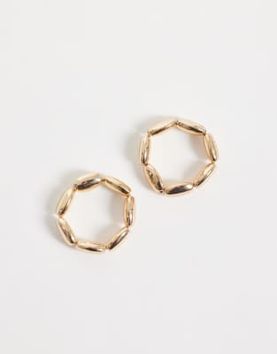 Asos Design Multipack Of Stretch Rings In Transparent