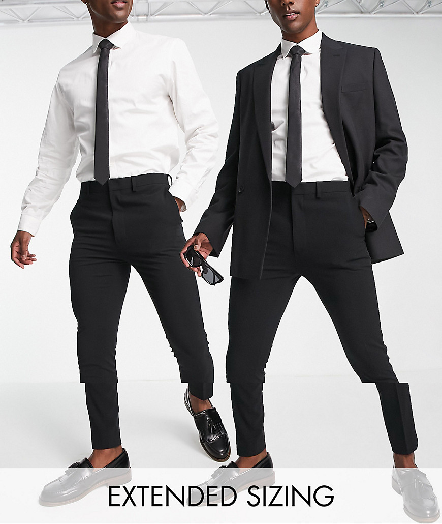 ASOS DESIGN - Multipakke med elegante super skinny-bukser i sort