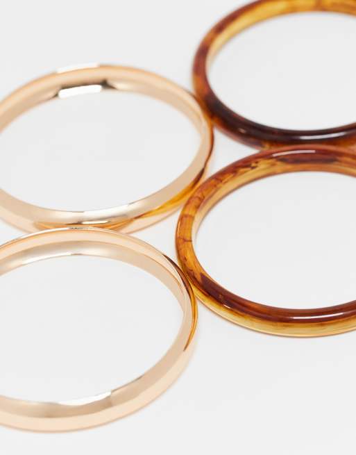 ASOS DESIGN - Multipakke med guldfarvede armbånd, 3 af 3